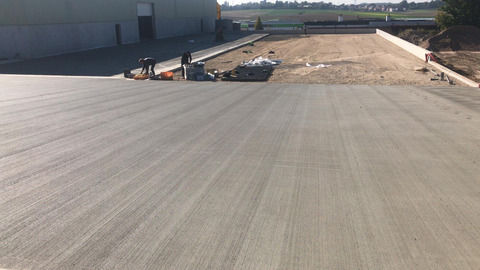 Fertig abgezogene Betonaußenfläche